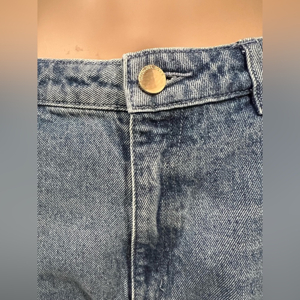 Michael Kors Womens Jeans Wide Leg Button Cropped High Rise Denim Size 10 - Picture 9 of 16